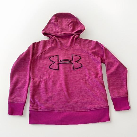 Under Armour Tops - Under Armour‎ Hoodie XS Pink Sweatshirt Pullover Loose Pockets Women